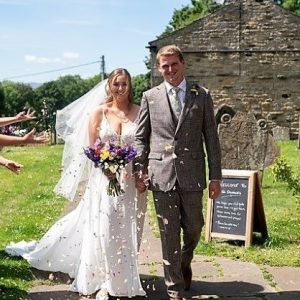"It was lovely to get married at our local church and Rev Dave was great throughout the whole process. We loved the music and got some fab photos at the church. It was a perfect day!" Alice & Jack