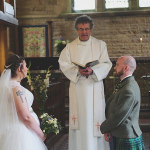 "From our first meeting with Rev Dave we knew we were in good hands. He brightened up our wedding, he and the beautiful church made our perfect day all the more perfect." Rebecca & Ruaridh