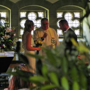 "An intimate church holding up to 40 guests. Stunning views from this tiny village over Raydale down to Semerwater" Nick and Rachel